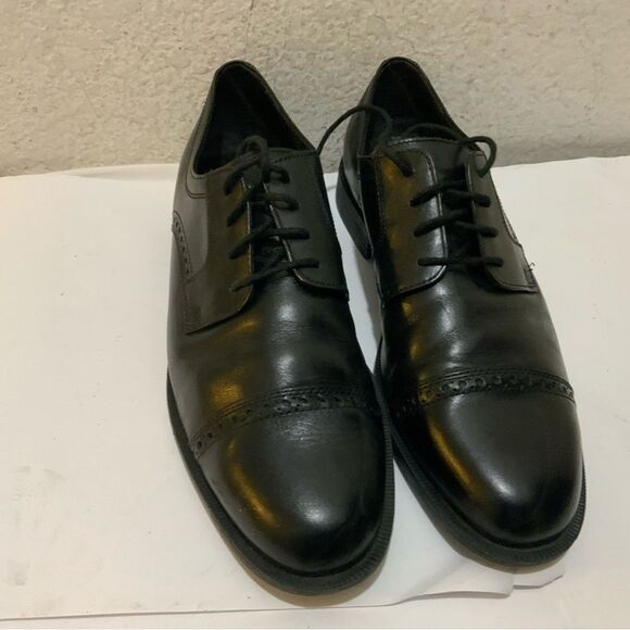 Cole Haan Mens Ross Dustin Black Cap Brogue Oxford Dress Shoes C26638 Size 9 - Picture 13 of 14